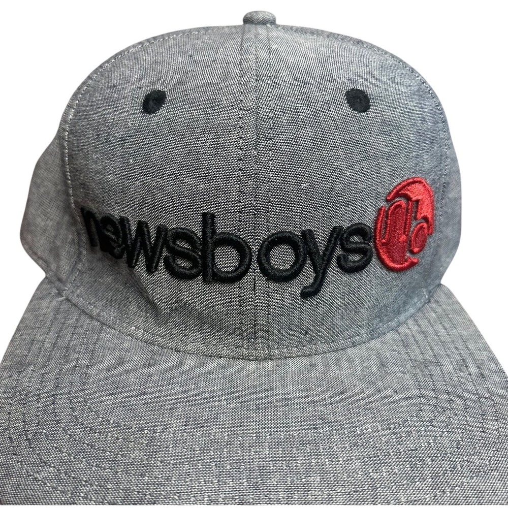 Newsboys Band‎ Official Merchandise Gray Snapback Hat Flat Brim Adjustable Cap